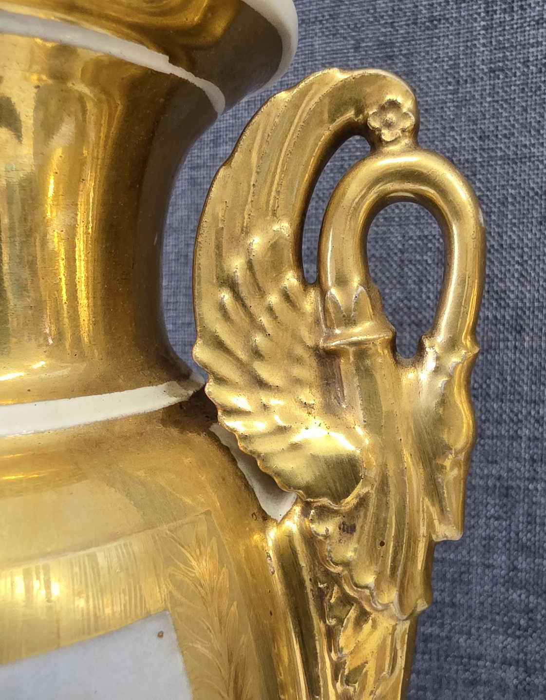 A pair of Paris Porcelain Empire Vases A pair of Paris Porcelain Empire Vases